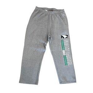 Blue 84 North Dakota Fighting Hawks Mens Large Gray Lounge Sweatpants  **NEW**